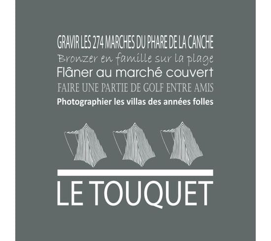 Tableau Sur Toile Le Touquet Gris 30x30 Cm