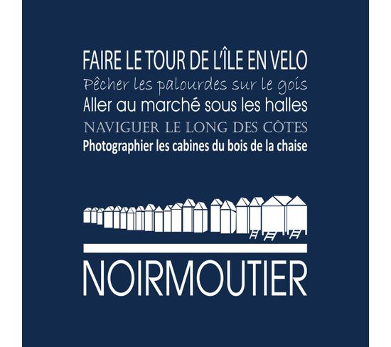 Tableau Sur Toile Noirmoutier Navy 30x30 Cm