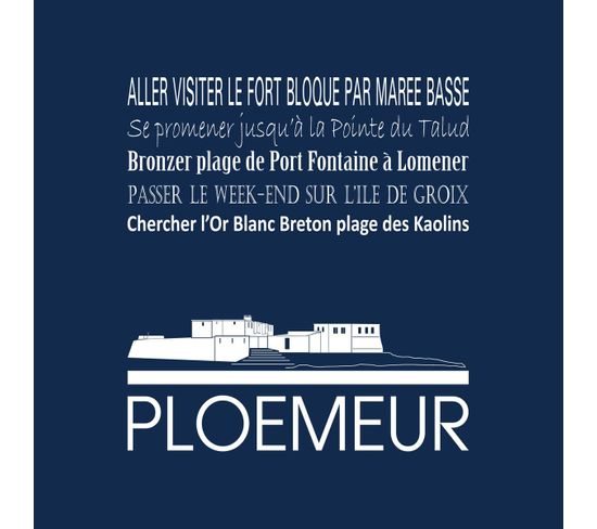 Tableau Sur Toile Ploemeur Navy 30x30 Cm