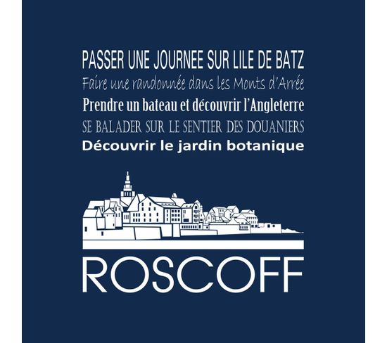 Tableau Sur Toile Roscoff Navy 30x30 Cm