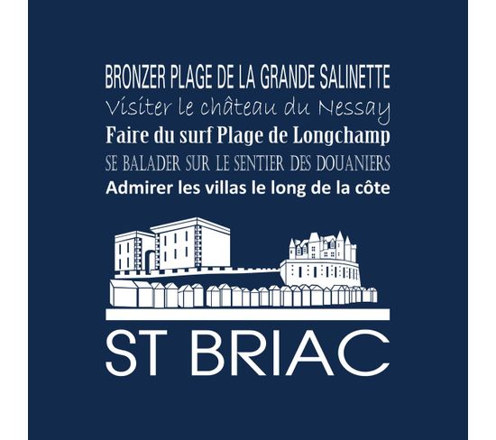 Tableau Sur Toile Saint-briac Navy 30x30 Cm