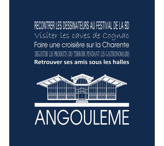 Tableau Sur Toile Angoulême Navy 30x30 Cm