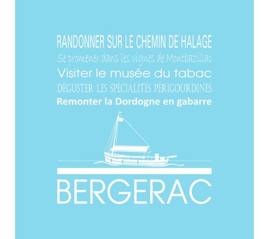 Tableau Sur Toile Bergerac Glacier 30x30 Cm