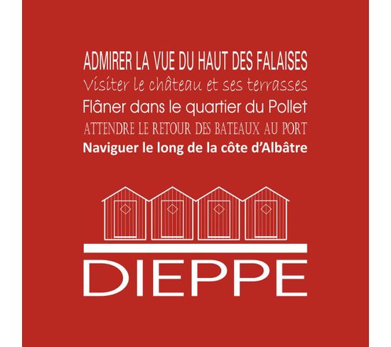 Tableau Sur Toile Dieppe Rouge 30x30 Cm