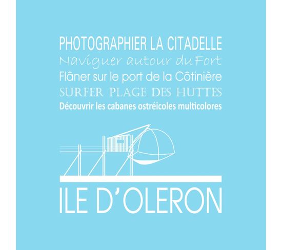 Tableau Sur Toile Île D'oléron Bleu Clair 30x30 Cm