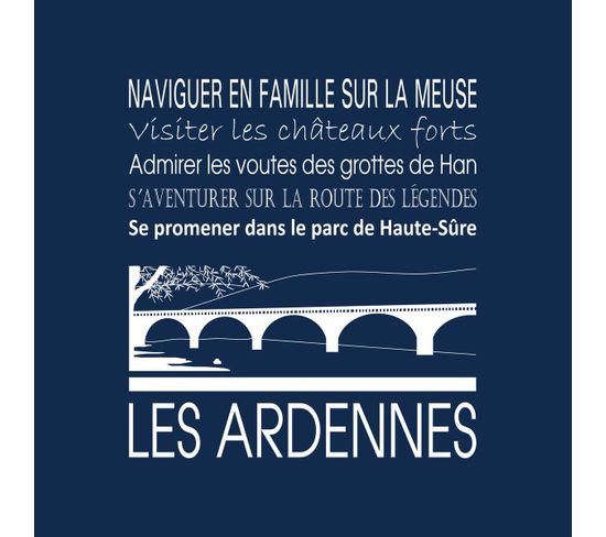 Tableau Sur Toile Les Ardennes Navy 30x30 Cm