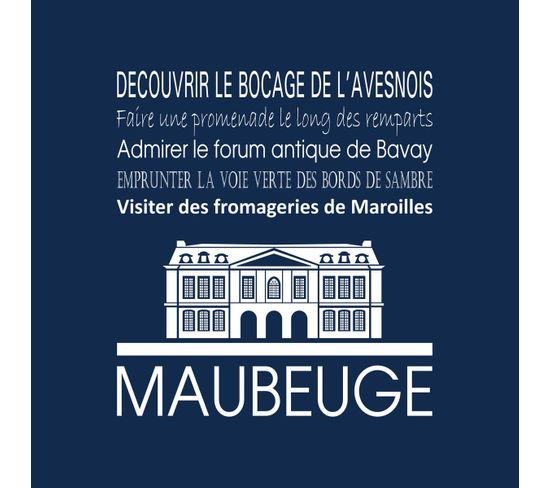 Tableau Sur Toile Maubeuge Navy 30x30 Cm