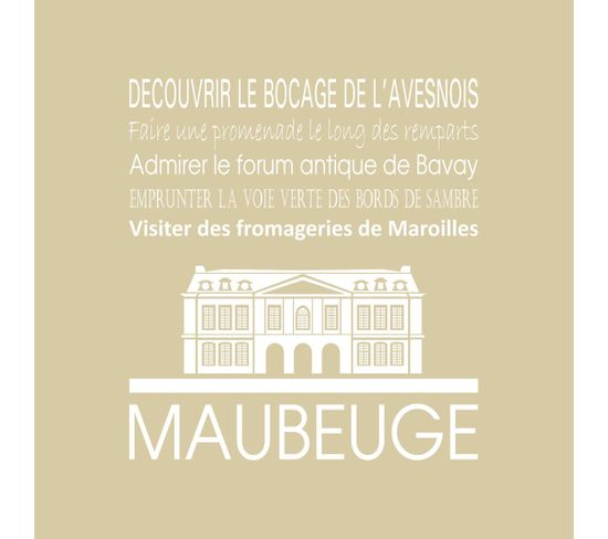 Tableau Sur Toile Maubeuge Beige 30x30 Cm