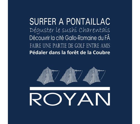 Tableau Sur Toile Royan Navy 30x30 Cm