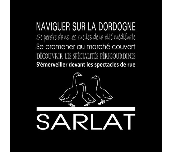 Tableau Sur Toile Sarlat Noir 30x30 Cm