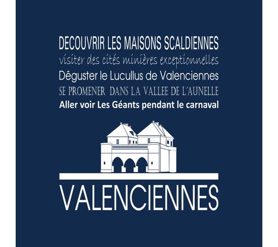 Tableau Sur Toile Valenciennes Navy 30x30 Cm