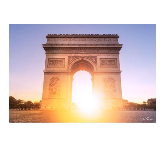 Tableau Sur Verre Synthétique Arc De Triomphe 65x97 Cm