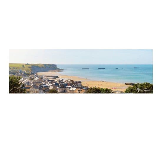 Tableau Sur Toile Plage Arromanche 30x97 Cm