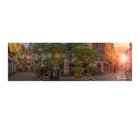 Tableau Sur Toile Place Saint-amand Rouen 30x97 Cm