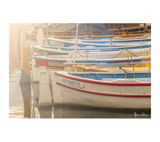 Tableau Sur Toile Barques Cassis 30x45 Cm