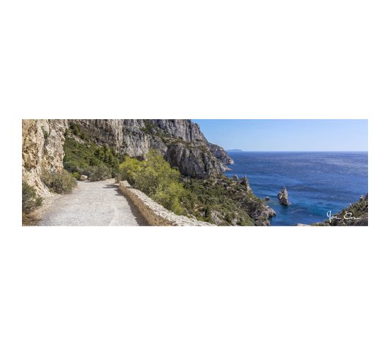 Tableau Sur Toile Calanque Route 30x97 Cm