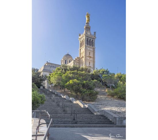 Tableau Sur Verre Escaliers Notre-dame 45x65 Cm