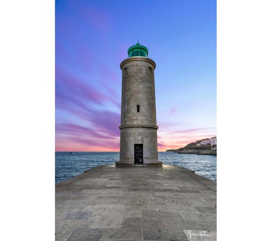 Tableau Sur Verre Phare De Cassis 45x65 Cm