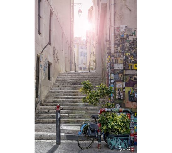 Tableau Sur Toile Rue Sainte-françoise 30x45 Cm