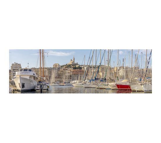 Tableau Sur Toile Vieux Port De Marseille 30x97 Cm