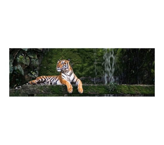 Tableau Sur Toile Tigre Du Bengale 45x135 Cm