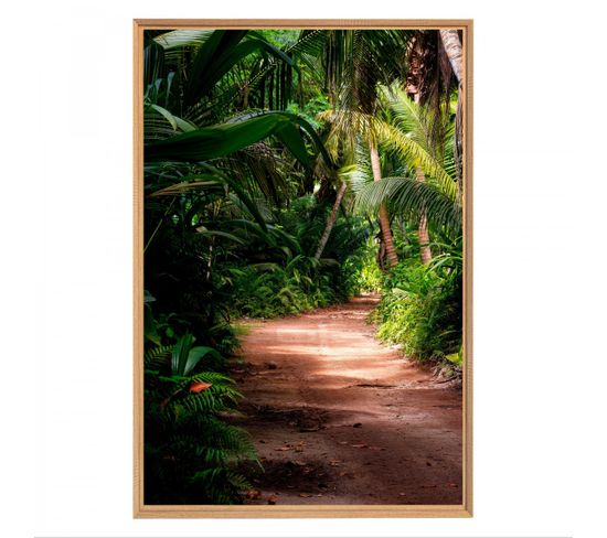 Tableau Mural Mat Encadré Jungle 65x97 Cm