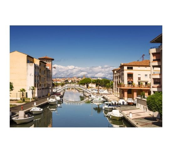 Tableau Sur Toile Port De Fréjus Ensoleillé 30x45 Cm