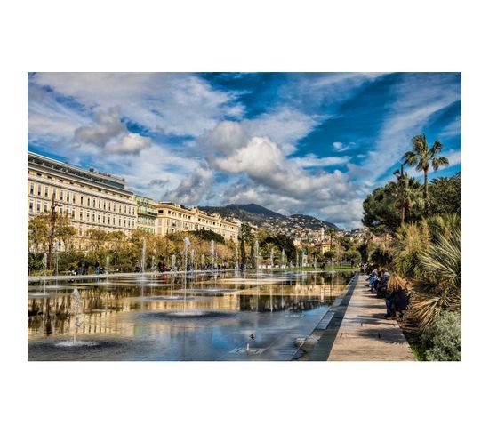 Tableau Sur Toile Promenade Paillon Nice 45x65 Cm