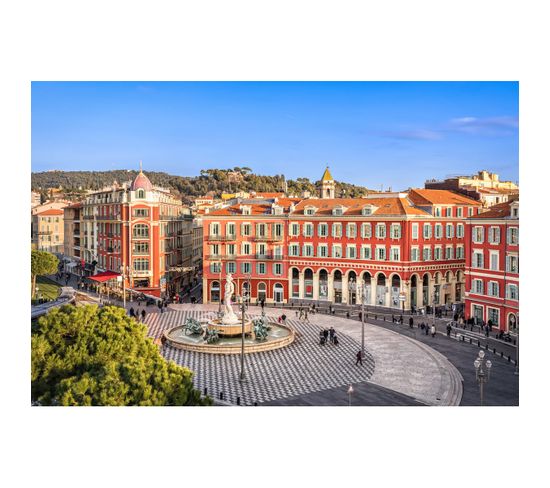 Tableau Sur Toile Place Masséna 30x45 Cm