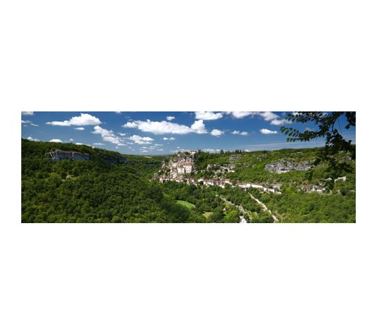 Tableau Sur Toile Panorama Rocamadour 30x97 Cm