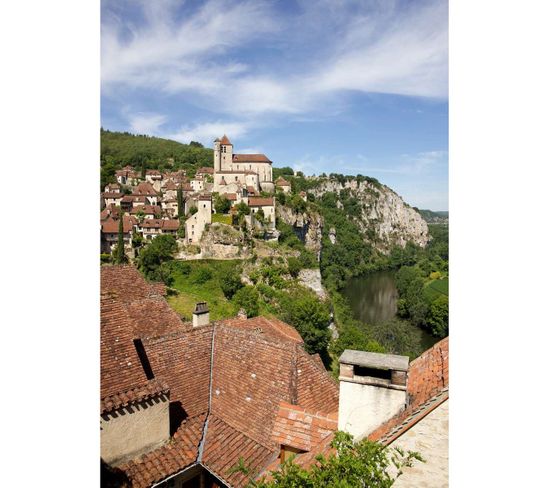 Tableau Sur Toile Saint-cirq-lapopie 65x97 Cm