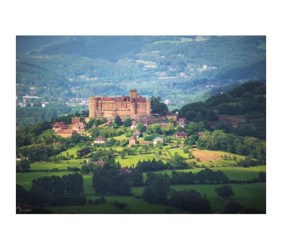 Tableau Sur Toile Château Fort De Bretenoux 100x140 Cm