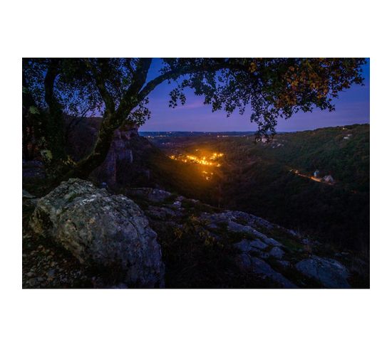 Tableau Sur Toile Autoire De Nuit 65x97 Cm