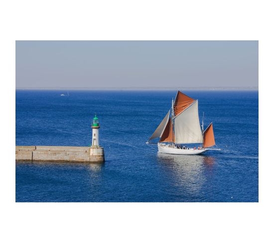 Tableau Sur Verre Synthétique Phare Île De Groix 65x97 Cm