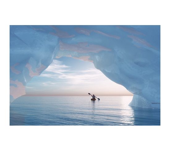 Tableau Sur Verre Seul Dans L'artic 45x65 Cm