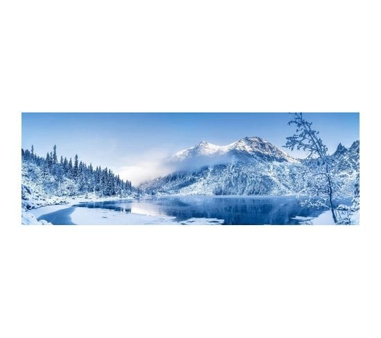 Tableau Sur Toile Montagne Blanche 30x97 Cm