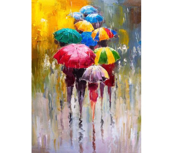 Tableau Sur Toile Parapluie 45x65 Cm