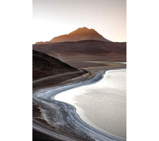 Tableau Sur Verre Désert Atacama 45x65 Cm