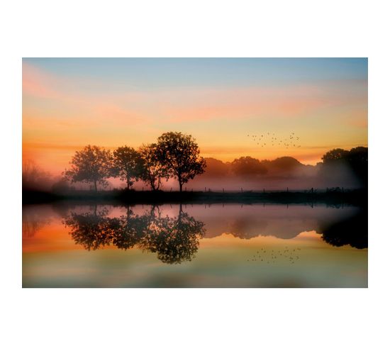 Tableau Sur Verre Campagne 30x45 Cm