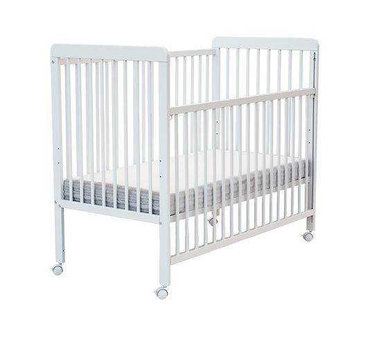 Lit Bébé Coulissant En Bois Avec Matelas En Bois Essentiel Blanc