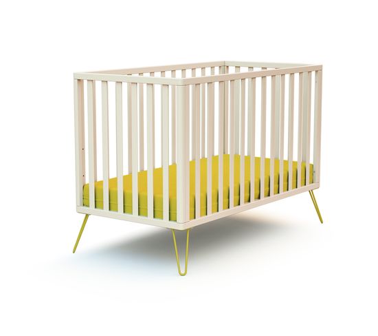 Lit Bébé En Bois Only Jaune 60 X 120 Cm