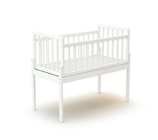 Berceau Cododo Blanc En Bois Matelas 40x80 Lit Bebe But