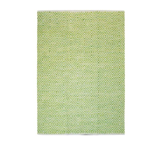 Tapis Design Glaze En Coton - Vert Pistache - 120x170 Cm