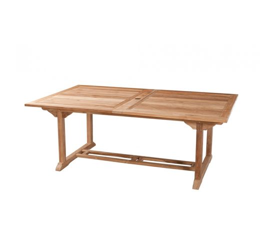 Harris - Table De Jardin 10/12 Pers - Rectangulaire Extensible 200/300 X 120 Cm En Bois Teck