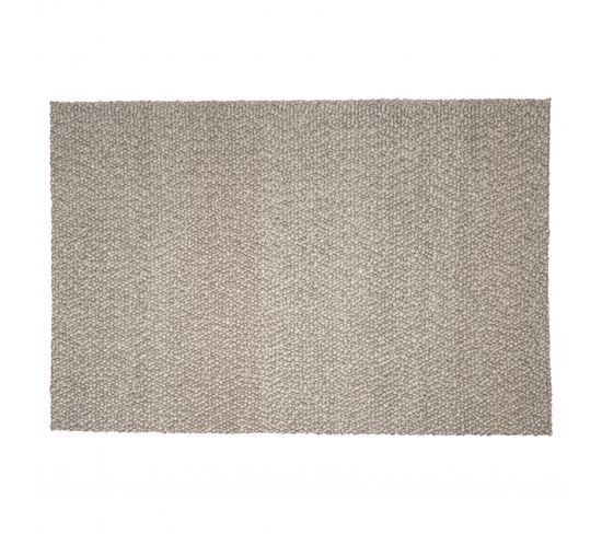 Quentin - Tapis Rectangulaire 160x230cm En Laine Bouclée Taupe