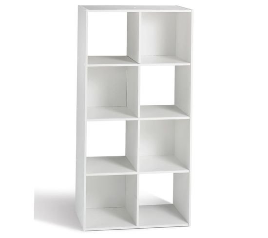 Etagère Bibliothèque 8 Cases "enimsay" 62cm Blanc