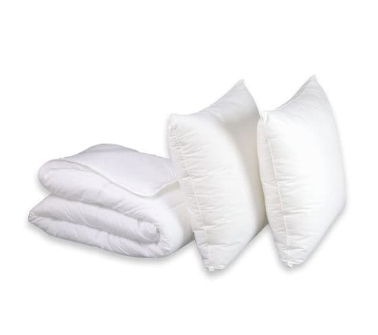 Pack Climarelle® Thermorégulation Couette Legere + Oreiller 220 X 240 Cm Blanc