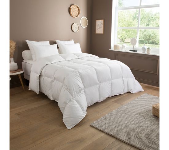 Couette 90% Duvet De Canard Neuf Tempérée 140 X 200 Cm Blanc