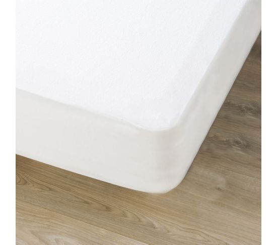 Alèse -protège Matelas Tencel Extra Respirant Et Imperméable 180 X 200 Cm Blanc