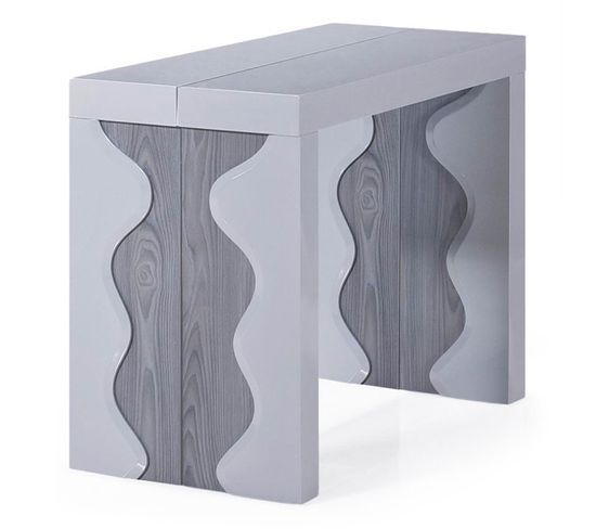 Console Extensible "astrida" 50-250cm Gris Laqué